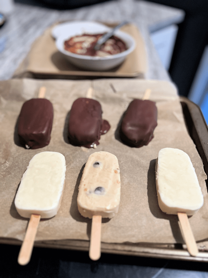 Frozen Yogurt {FroYo Bars} Food in the Making